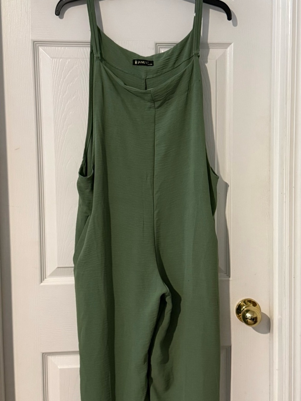 Relaxed Olive Green Sleeveless Jumpsuit